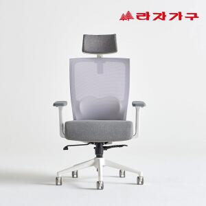 [라자가구] 국내제작 데온 헤드형 메쉬 포켓스프링 틸팅 사무실 컴퓨터 학생 책상 의자