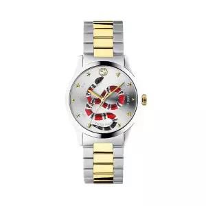 구찌 YA1264075 G타임리스 남성 메탈 쿼츠 38mm