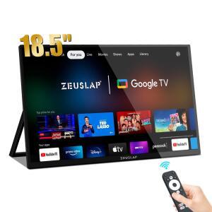 휴대용 보조 모니터 ZEUSLAP 18 미니 PC 노트북 전화 Xbox PS4 PS5 스위치 Google TV 터치 스크린 디스플레이가 장착 스마트 Z18TV PRO