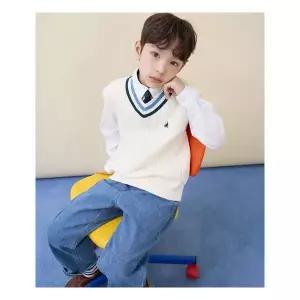 [빈폴키즈클래식 케이블 니트 베스트 아이보리 (BI6151UE10) 245609
