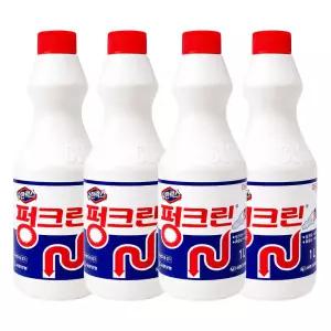 유한락스 펑크린 배수구 세정제 본품 1L x 4개