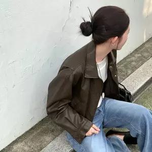 [코코블랑] 맥 레더 블루종 자켓