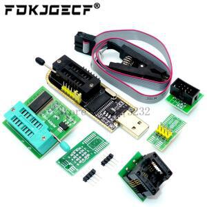 CH341A 24 25 시리즈 EEPROM 플래시 BIOS USB 프로그래머 모듈 SOIC8 SOP8  클립  1.8V 어댑터 + DIY 키트