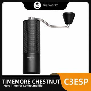 TIMEMORE Store Chestnut C3ESP 수동 커피 그라인더 용량 25g 핸드 조절식 스틸 코어 버 청소 브러시 포함