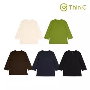 [띵크]26FW 띵크 코튼 100 7부 티셔츠 5종 패키지