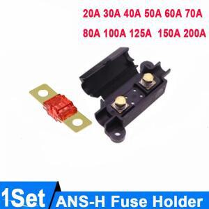 1세트 ANS-H 1웨이 미디 퓨즈 홀더 20A 50A 70A 80A 100A 안전 플레이트 베이스 자동차 박스 볼트 타입