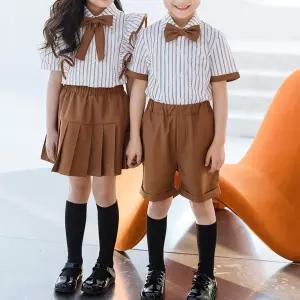 브라운 반팔 하복세트 교복 유치원 어린이집 합창단.