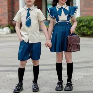 블루 반팔 교복세트 유치원 어린이집 교복 합창단.