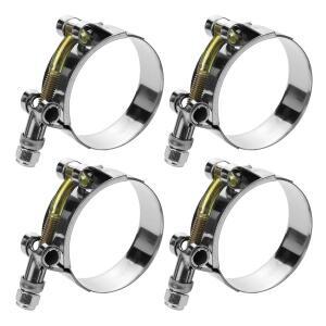 4pcs T 볼트 호스 클램프 파이프 클립 배기 용접 스테인레스 스틸 304 28-116mm 자동차 조정 가능 메탈
