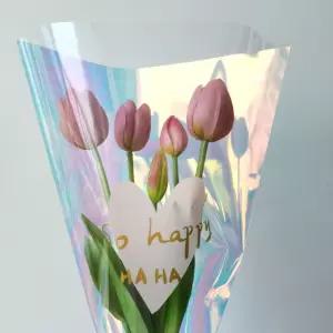 홀로그램 꽃 포장지 포장 비닐 10장 대형 꽃다발용 꽃다발 선물 이벤트 셀프 DIY