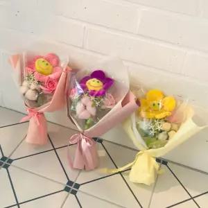 미니 스마일꽃인형꽃다발 3color/학예회 졸업 스마일