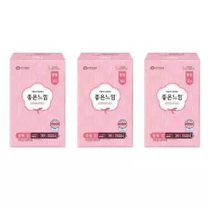 좋은느낌 생리대 오리지널 울트라슬림 중형 36매 X 3팩 편안한 부드러운 빠른 흡수력