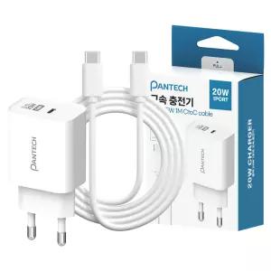 팬택 20W 1포트 C타입 고속 충전기 + 25W C타입 케이블 1m 세트