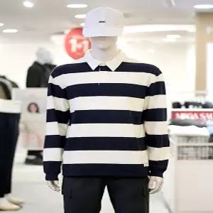 _성남점 공용 루즈핏 스트라이프 카라 티셔츠 ITZ1TT09A