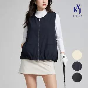 봄가을 바람막이 집업 여성 셔링 골프 조끼 KQSLVE34