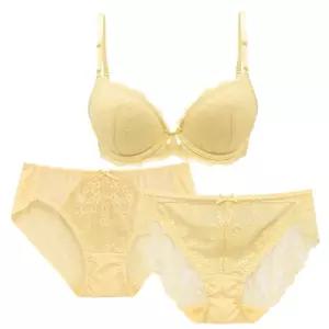 [롯데백화점]예스 파스텔  옐로우  나비 레이스 브라 팬티1+1 세트YSWBZ301Z301Z302YE