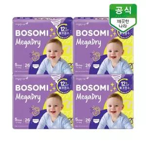 보솜이 메가드라이 팬티 기저귀 공용 특대형 26개입 x 4팩 1007639