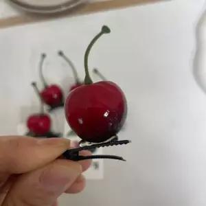 과일 체리 집게 특이한 야채 헤어 머리핀 반려견 인싸템 우정템 체육대회
