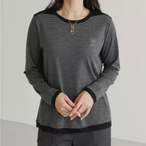 엄마옷 조이마담 T51911 스트라이프 배색 티셔츠 중년여성의류