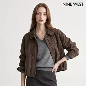 NINE WEST 스웨이드 카라넥 블루종 긴팔 자켓 NIDCJK007 1405742