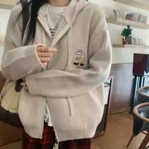 [옷자락]미니멀 앤드 후드스타일 집업 가디건