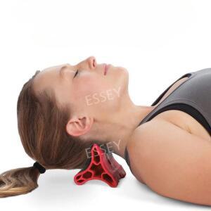 경추 거북목 지압 팔꿈치 목마사지베개 버팀 보우 이완 전동 스트레칭 온찜길 블랙 블랙 Belt