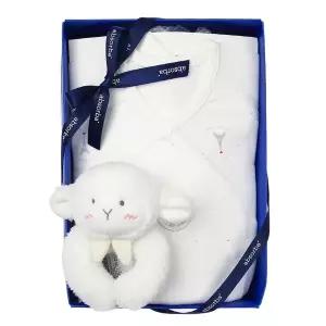 갤러리아 (압소바출산,태교,배냇저고리)데이뱀부배냇슈트+양이딸랑이세트(