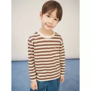 빈폴 키즈 BEANPOLE KIDS 스트라이프 긴소매 티셔츠 브라운 (BI5841UE2D) () ()