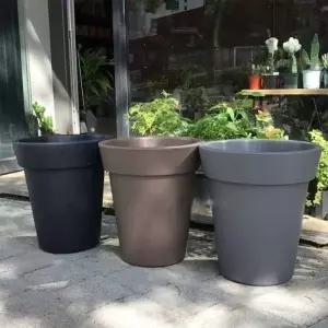 대형 플라스틱 화분 롱화분 유니크 원형 40x45cm 모던 예쁜 감성 모던한 심플 꽃화분 화초 심플한 선물