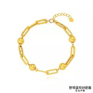 [20만원 SALE] [한국금자산운용] 24K 컷팅클립 볼 팔찌