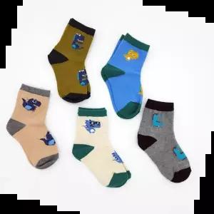 어린이양말 아동양말 공룡 5켤레묶음 USY-3035
