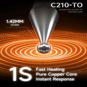 MECHANIC C210-TO 통합 히팅 코어 납땜 팁 3.5mm 모바일 폰 메인보드 수리용 1초 가열 방지 도구