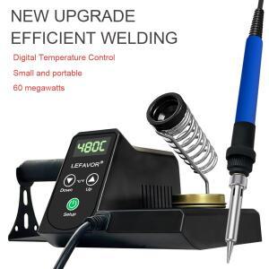 60W 디지털 납땜 인두 스테이션 LED 디스플레이 온도 조절 가능 PID 제어 급속 가열