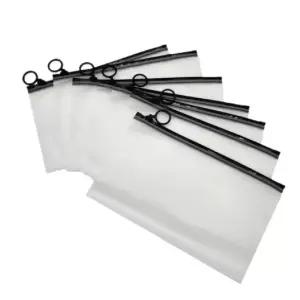 반투명 블랙 링 지퍼백 23cmx14cm