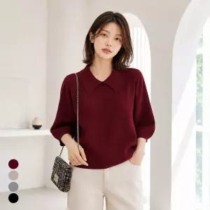 커스텀에이블 카라 벌룬7부 니트 T2510KN656C1414362