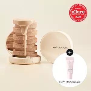 [톤업선베이스5ml증정/얇은커버쿠션] 정샘물 스킨 누더 커버레이어 쿠션 본품+리필