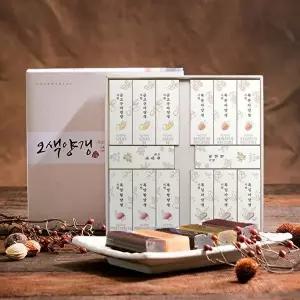 [화과방]오색양갱세트 14개입(+쇼핑백) / 5가지맛 전통간식 어르신간식 추천 선물세트