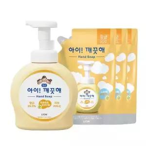 아이깨끗해 핸드워시 순향 본품 용기 490ml 본품 용기 1개 450ml 리필 3개