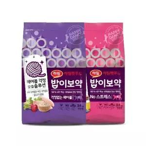 밥이보약 CAT 사료 6.8kg (걱정없는 헤어볼 3.4kg + NO 스트레스 3.4kg)