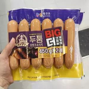 목우촌 BIG 주부9단 두툼프랑크 450g x 2 x 1개_보냉백포장