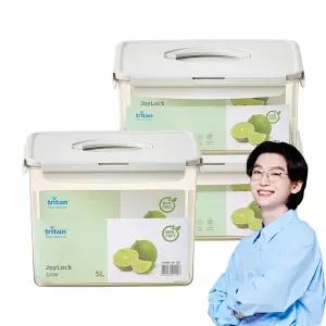 [11번가단독]에코센스 명절음식 보관 추천 조이락 트라이탄 밀폐용기 대용량 김치통 3종세트 3L 2개 + 5L 1개