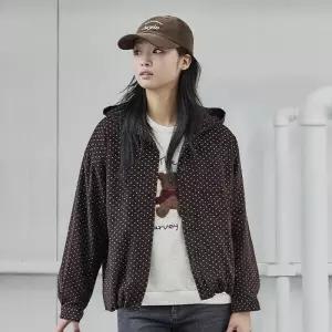[뱅뱅]여성 도트 코듀로이 후드 셔츠 재켓_SH