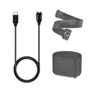 Ranyi for Garmin HRM 600 심박수 모니터 USB-C 충전/데이터 케이블 충전기 코드 Index 수면 / CIRQA