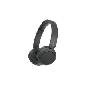 마이크가 탑재된 SONY WH-CH520 무선 블루투스 인이어 헤드폰 퀵 차지 기능으로 최대 50시간 배터리 사용 가능 USB-C 충전 케이블 포함 - 블랙 국제 버전 (보증 없음)