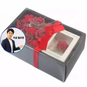 지금 필요한 선생님 비누 부모님 선물 생신 박스 카네이션 2개