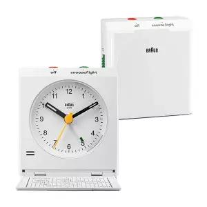 [BRAUN] BC05W 클래식 아날로그 트래블 크레센도 알람 저소음 공용 탁상시계