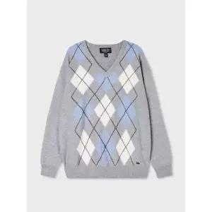 [후아유](마산점)V-neck Argyle Pullover WHKAG4823F