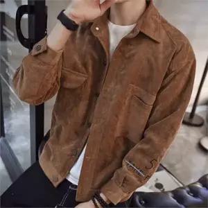봄 가을 자켓 스트릿 캐주얼 데일리 남성 코듀로이 자켓 간절기 넉넉한 오버핏 베이직 데이트 심플한