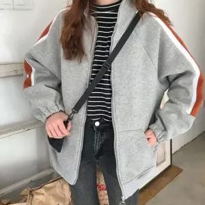 여성 데일리 자켓 배색 라인 포인트 캐주얼 집업 트위드 블래이 여자 간절기 숏 가을 청 져 가죽 자켓