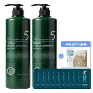 [50%+15% 행사] 댕기머리 허벌 스페셜 탈모샴푸 1000ml 2개+샴푸 10매+바디로션 200ml